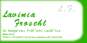 lavinia froschl business card